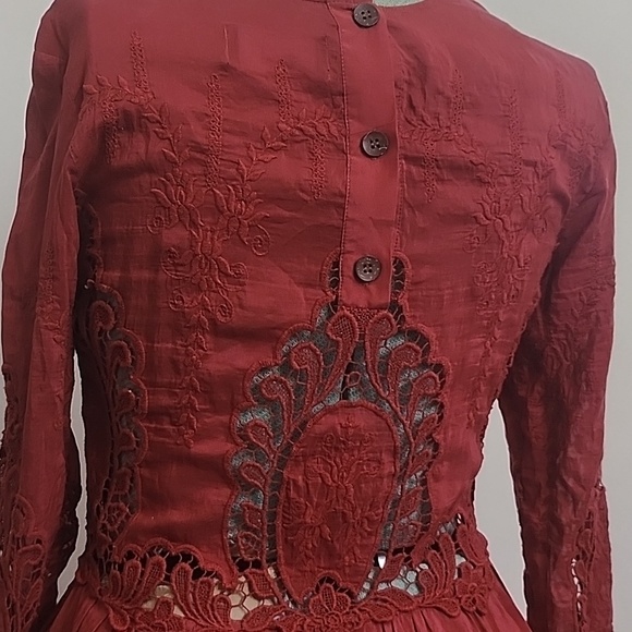 Dolce Vita Burgundy Cocktail mini dress - Picture 3 of 4